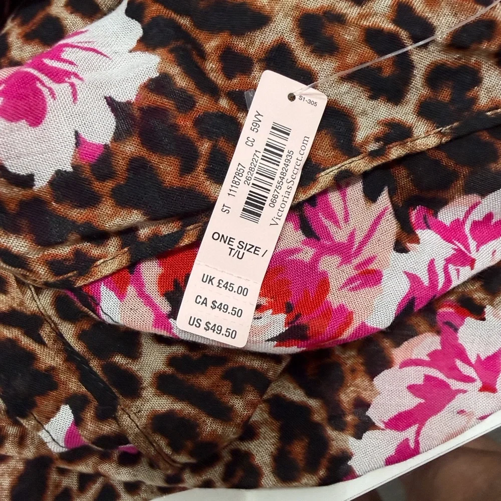 Leopard Print Floral Swimsuit Skirt Cover Up - Picture 6 of 6